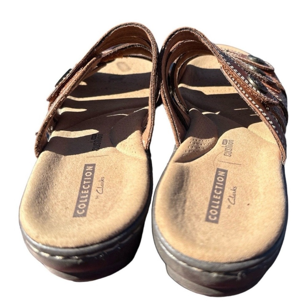 Women’s CLARKS Leisa Lakia Brown Leather Sandals Shoes - Picture 2 of 5
